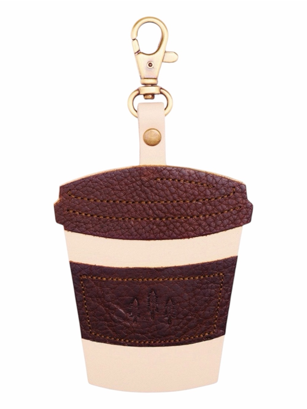 PORTLAND LEATHER Breakfast Coffee Keychain